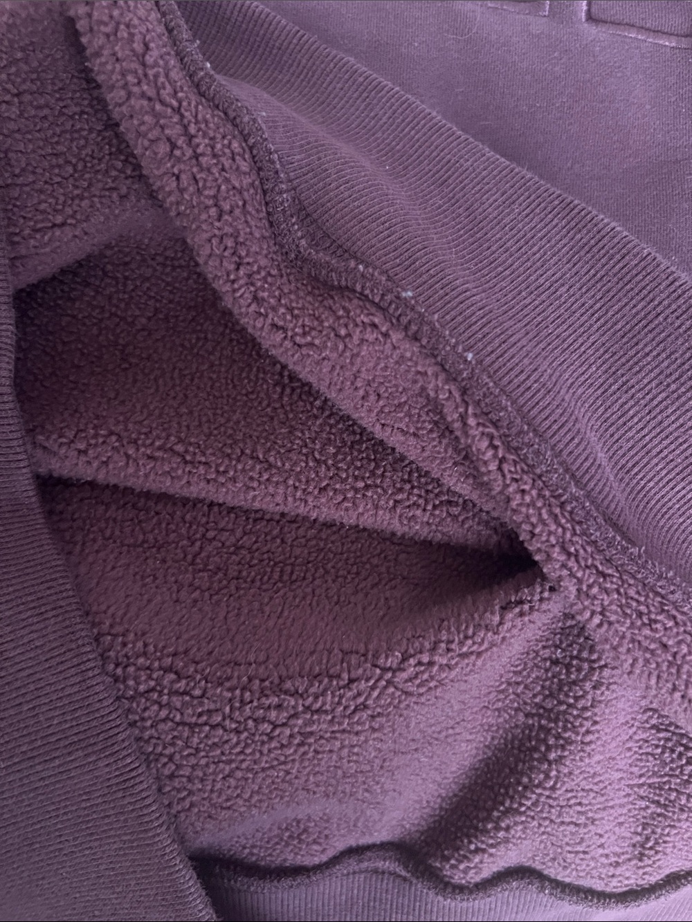 PARKE fleece mockneck eggplant color - Picture 4 of 4